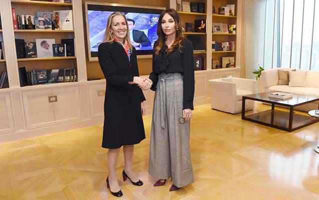 Mehriban Əliyeva Böyük Britaniya nümayəndə heyəti ilə görüşüb -  FOTOLAR